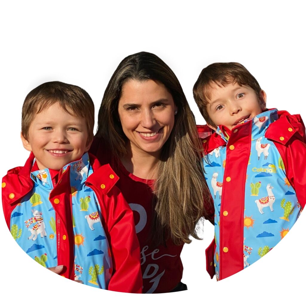 Pamela Muñoz Lagos with Ian and Aaron.